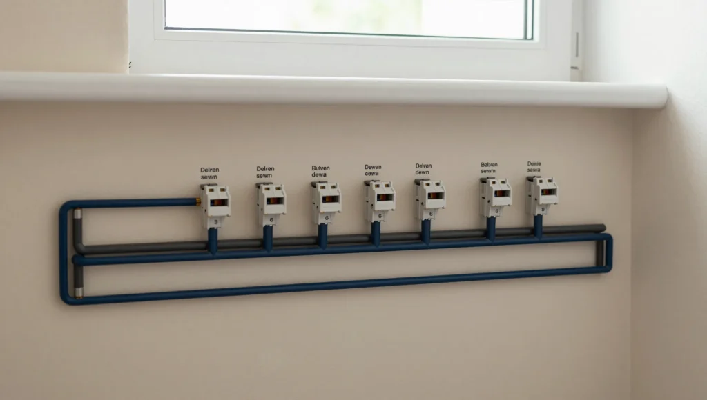 Zählerschrank in einem gemischt genutzten Gebäude.
